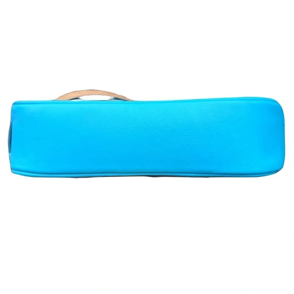 Coach Y2K Demi Baguette Ice Blue Canvas Leather Shoulder Bag - Picture 4 of 12